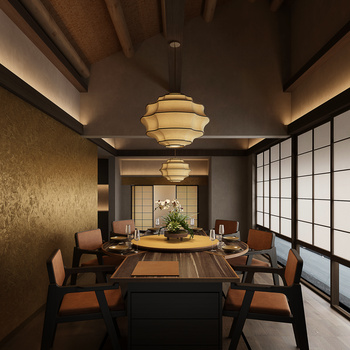 TOMO東木筑造 餐厅包厢3d模型