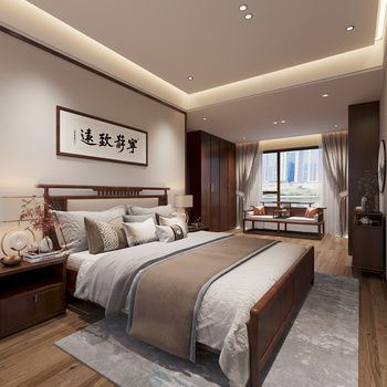 新中式卧室