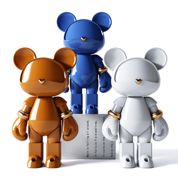 潮玩熊雕塑摆件3d模型