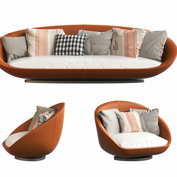 现代沙发组合 3d模型