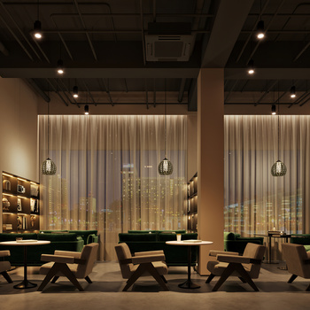 咖啡厅3d模型