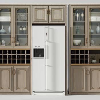 新中式酒柜冰箱柜