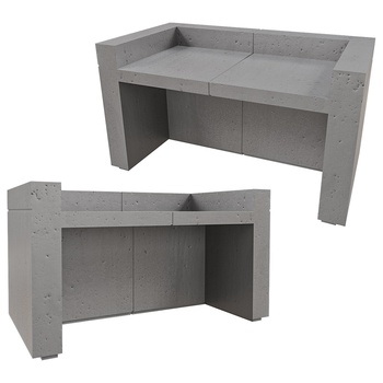 Lintel 现代灰色书桌 
