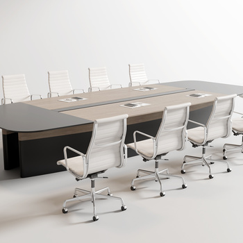 现代会议桌椅组合3d模型