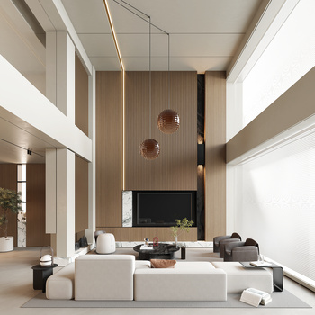 现代客厅3d模型