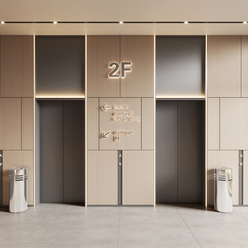 现代电梯间3d模型