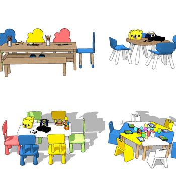 现代幼儿园儿童桌椅