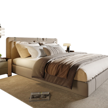 Minotti  现代双人床3d模型
