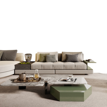 Minotti 米洛提 现代沙发茶几组合3d模型
