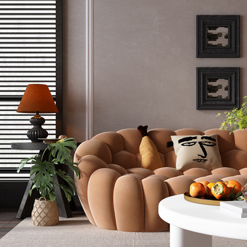 现代侘寂沙发组合 客厅沙发组合 现代沙发