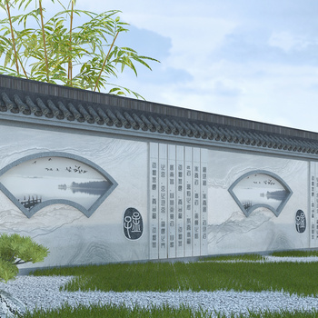 新中式文化景墙