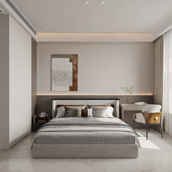 中式卧室3d模型