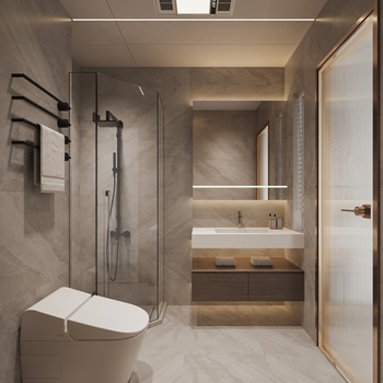 现代卫浴卫生间3d模型