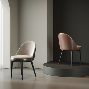 现代单椅餐椅休闲椅3d模型