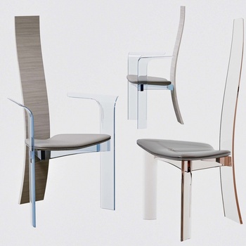 现代亚克力透明椅子3d模型