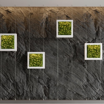 现代苔藓植物墙造景