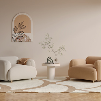 现代奶油风单人沙发3d模型