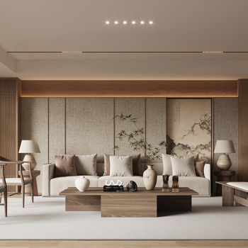 新中式宋式风客厅3d模型