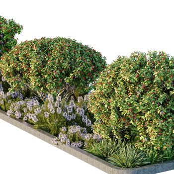 现代植物盆栽3d模型