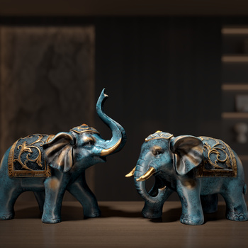 侘寂风大象雕塑摆件3d模型