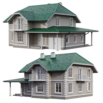 现代建筑别墅3d模型