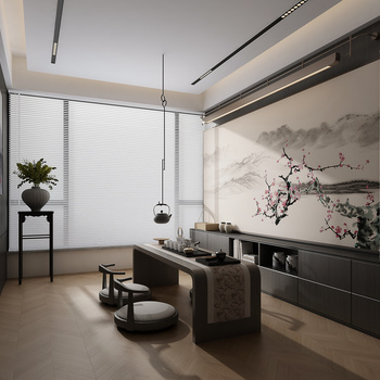 JLa设计 新中式茶室3d模型