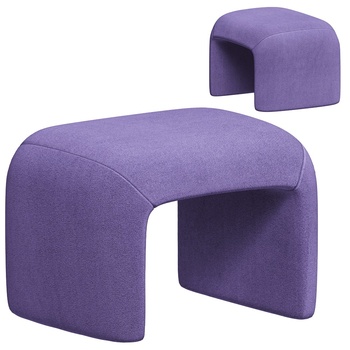ottoman 现代布艺紫色凳3d模型
