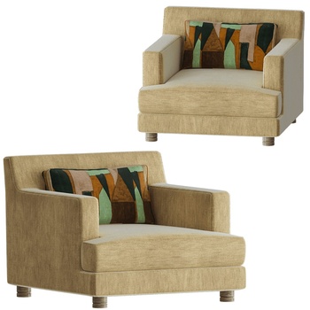 montaigne 现代单人沙发3d模型