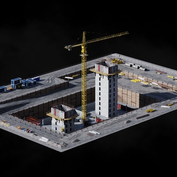施工建筑3d模型