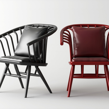 新中式休闲椅3d模型