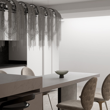 研它空间设计 现代餐厅3d模型