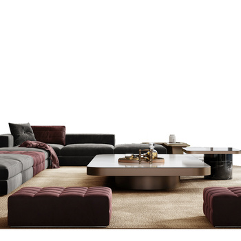 Minotti 米洛提 现代沙发茶几组合3d模型