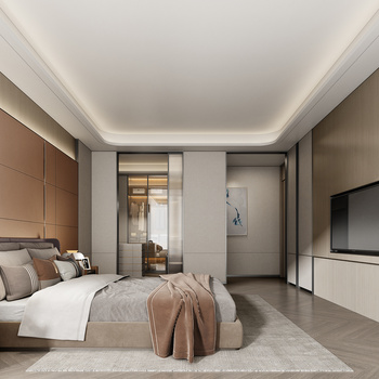 Minotti 米洛提 现代卧室 3d模型