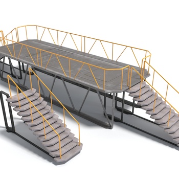 现代楼梯栏杆3d模型
