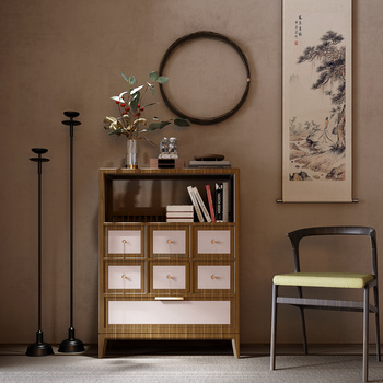 新中式装饰柜3d模型
