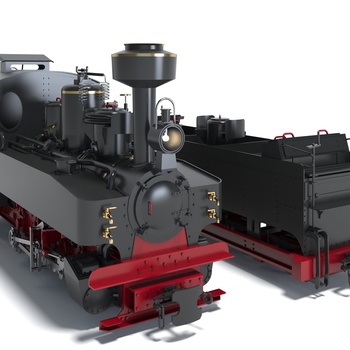 现代火车头3d模型