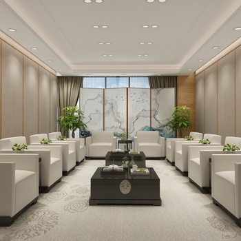 新中式会客厅 3d模型