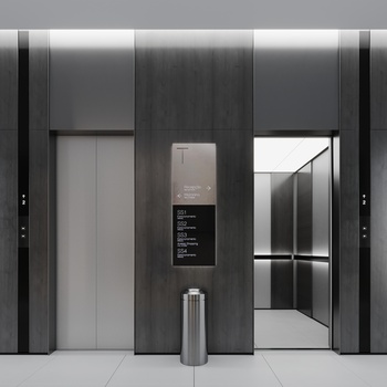 现代高级电梯厅  