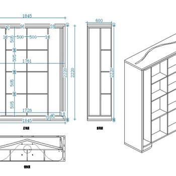 CAD旋转隐形床柜