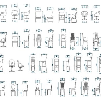 CAD座椅三视图