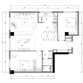 95㎡公寓户型|CAD施工图