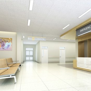 医院急诊大厅室|效果图+CAD施工图