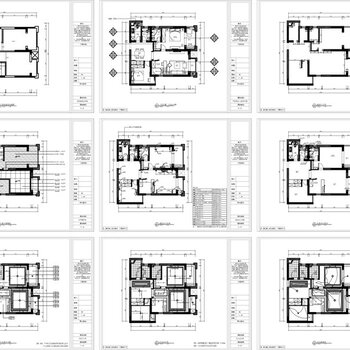 欧式90㎡二室二厅刚需户型家装|CAD施工图