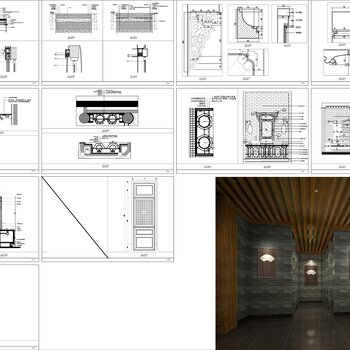 卫生间内墙顶地及柜体大样图|CAD施工图