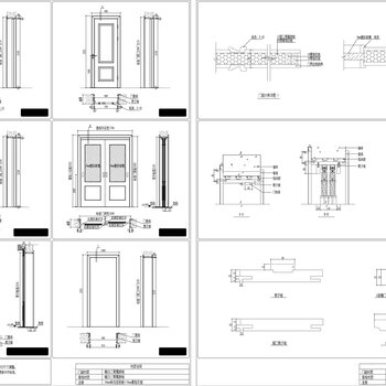 室内标准木作门详图|CAD施工图