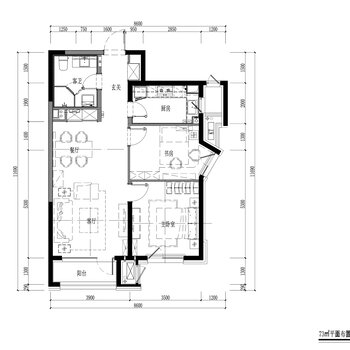 70㎡二室二厅刚需户型|CAD施工图