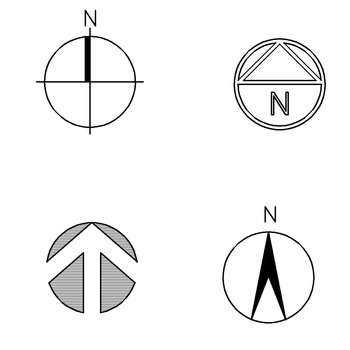 指北针cad施工图