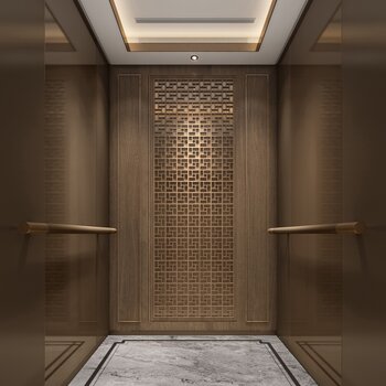 电梯轿厢|CAD施工图+效果图