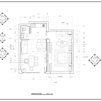 车库改造茶室|CAD施工图