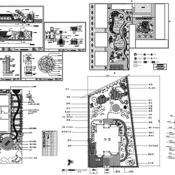 CAD别墅庭园设计图